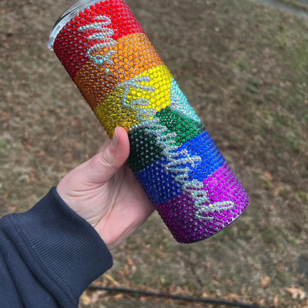 Colorful Rhinestone Tumbler - Picture 3 of 5